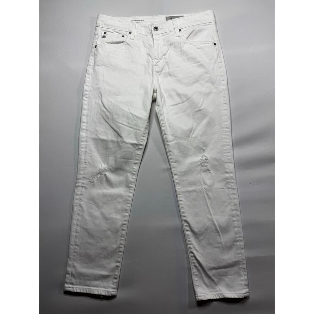 Adriano Goldschmied Women's Ex Boyfriend Slouchy Slim White Jeans - 31R (34x28)*